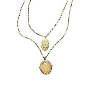 Lucky Brand Gold Double-Layered Pendant Necklace